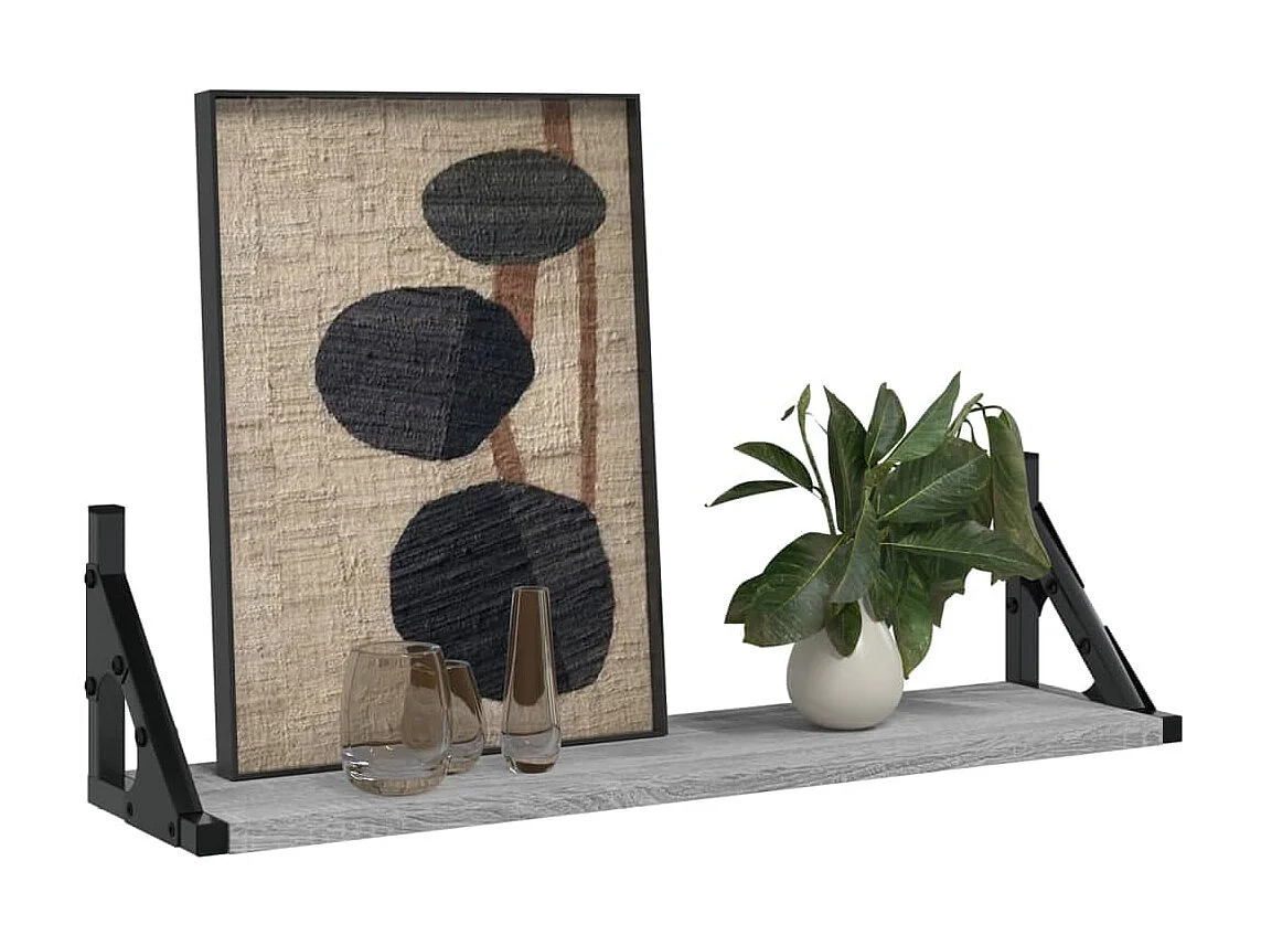 Étagères murales 2 pcs sonoma gris 60x15x15,5