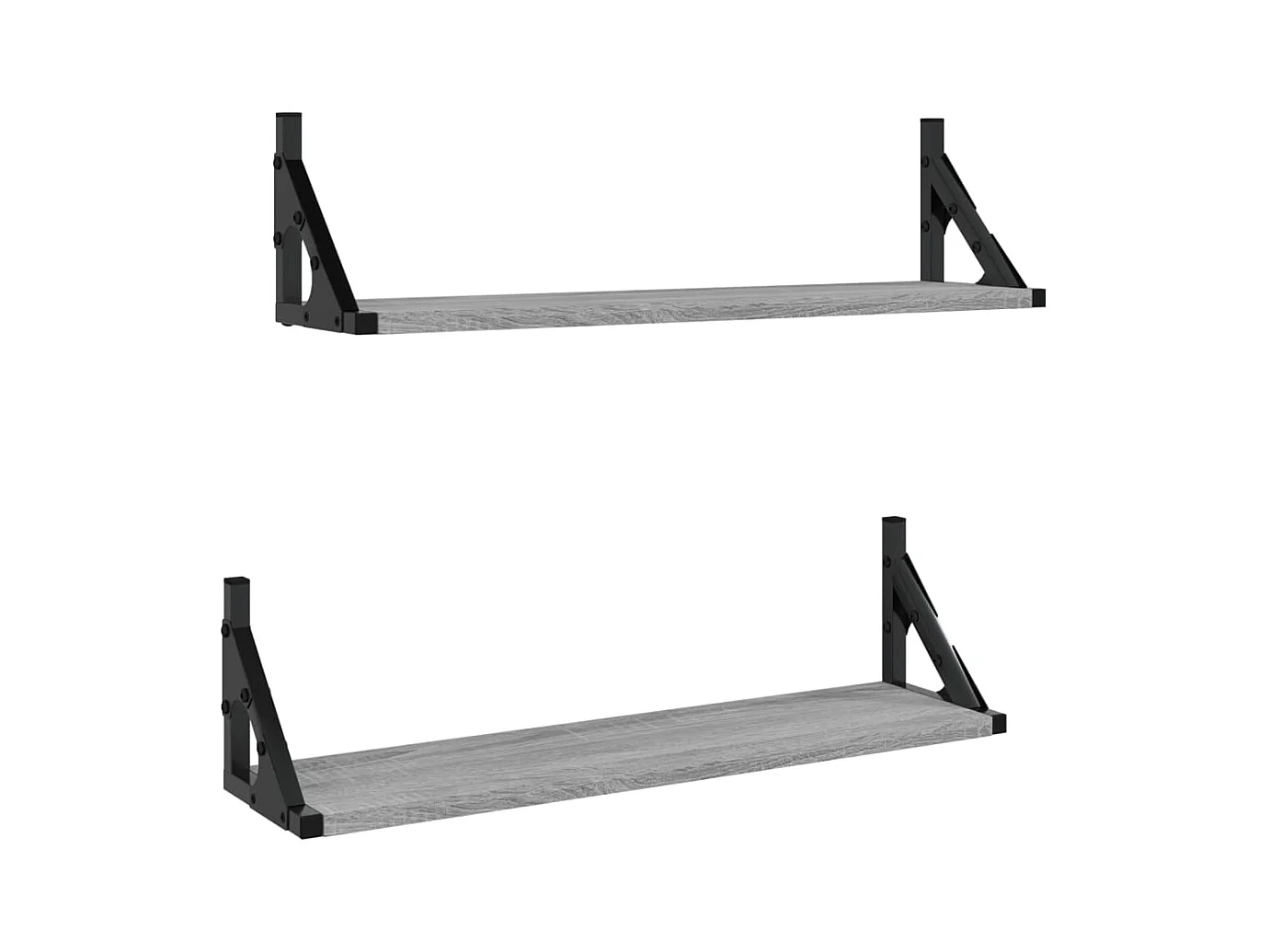 Étagères murales 2 pcs sonoma gris 60x15x15,5