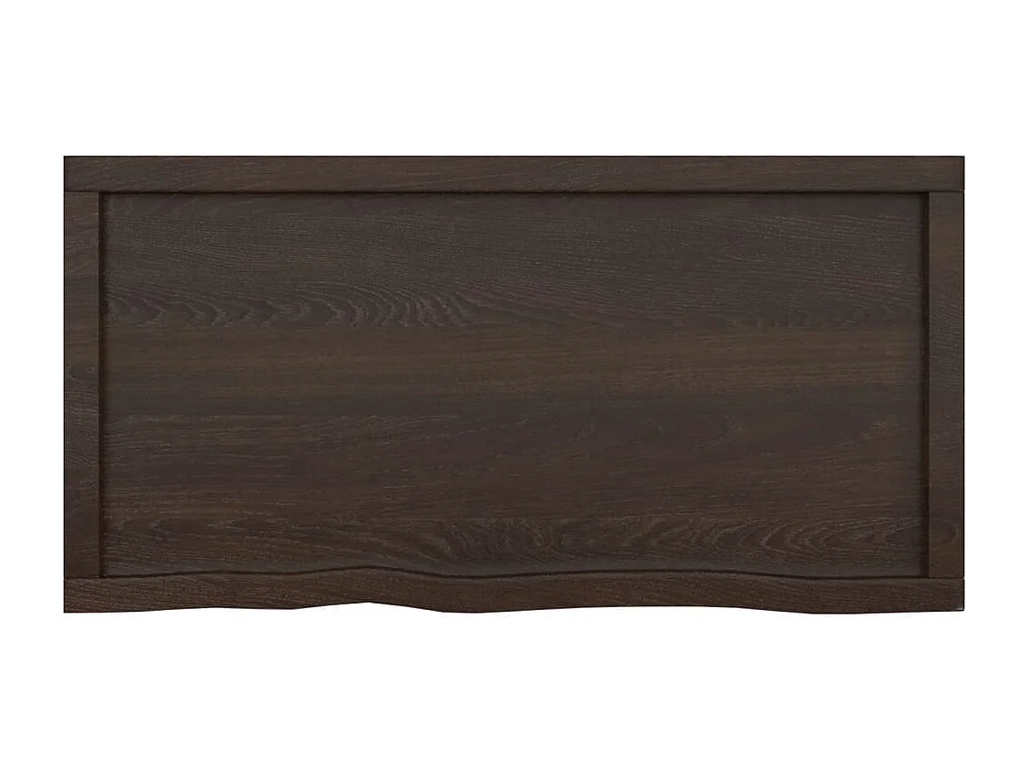 Étagère murale marron foncé bois chêne massif traité