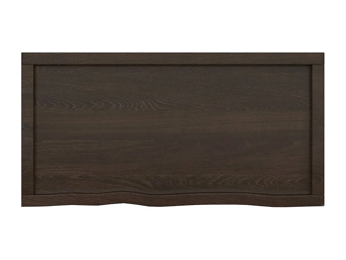 Étagère murale marron foncé bois chêne massif traité