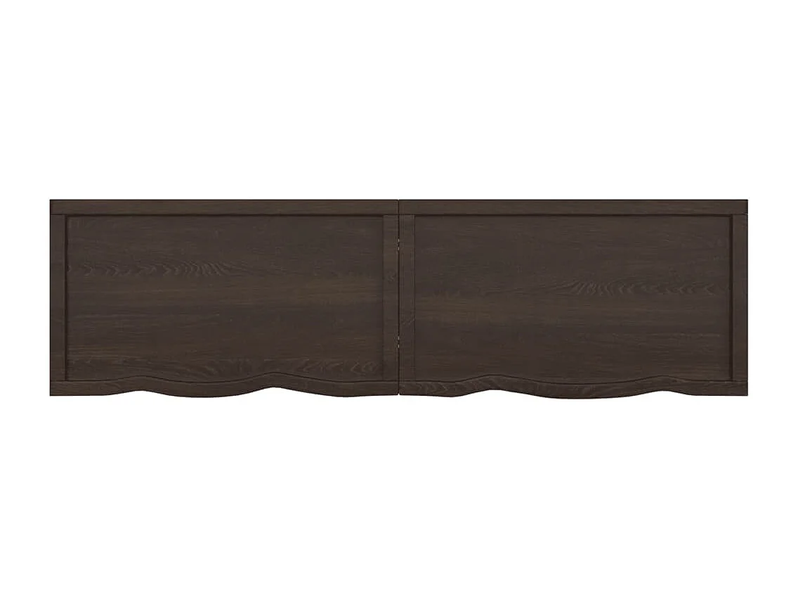 Étagère murale marron foncé bois chêne massif traité