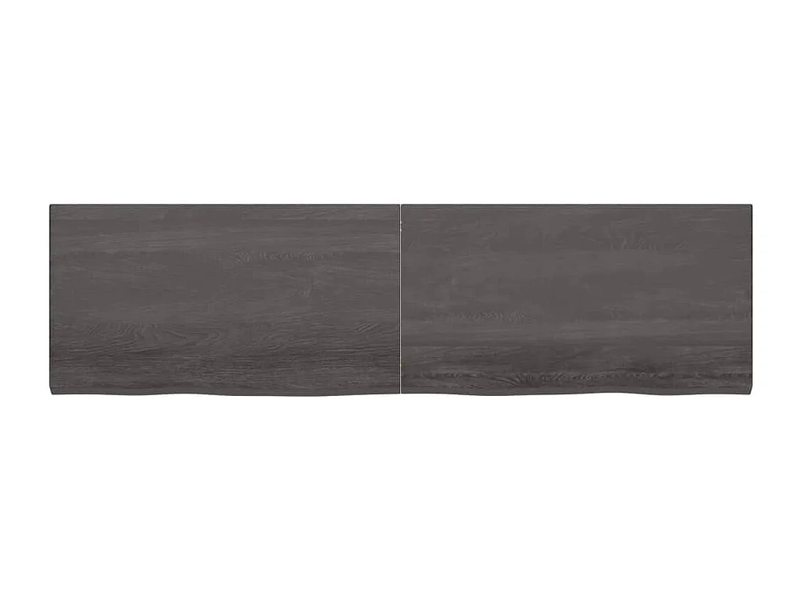 Étagère murale marron foncé bois chêne massif traité