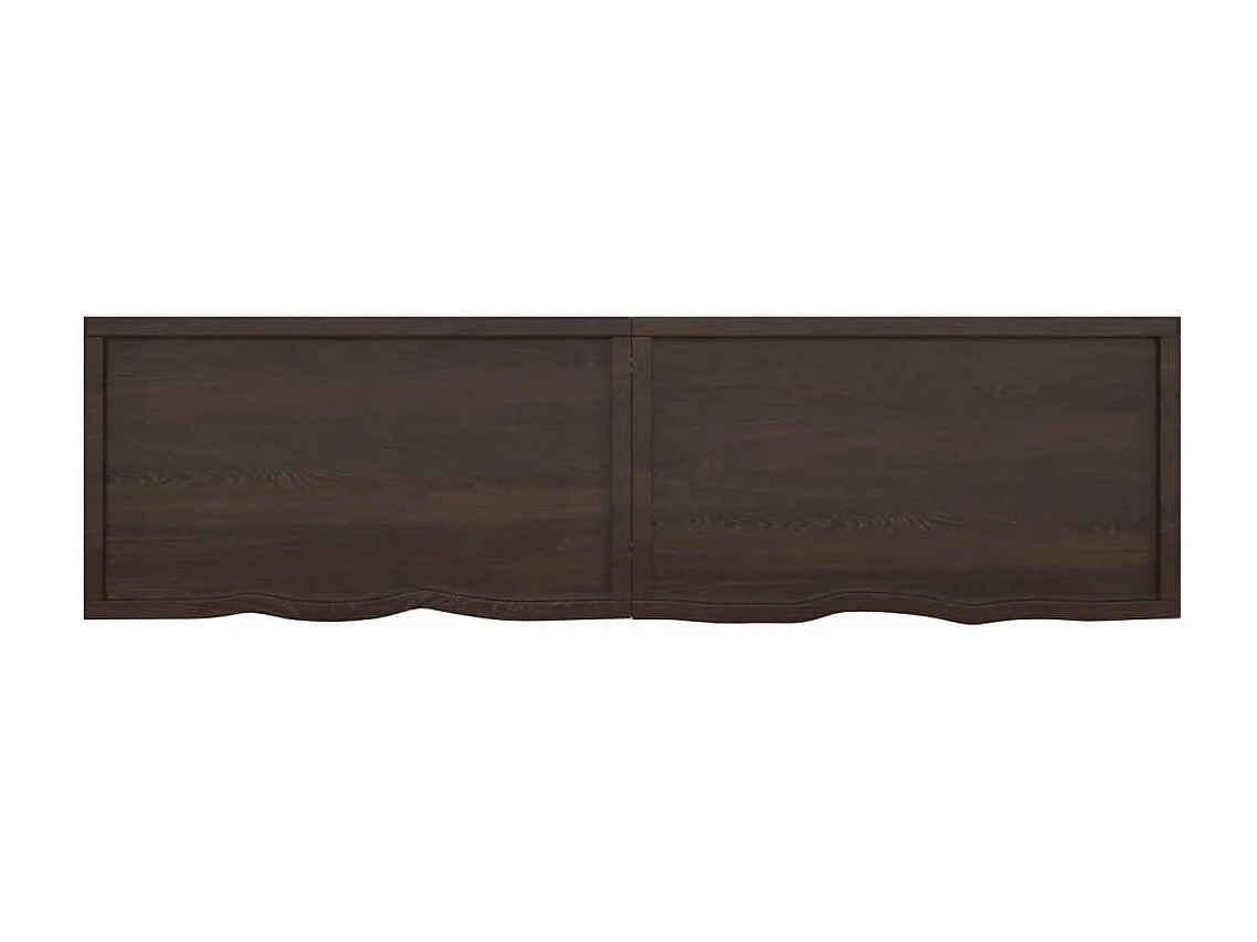 Étagère murale marron foncé bois chêne massif traité