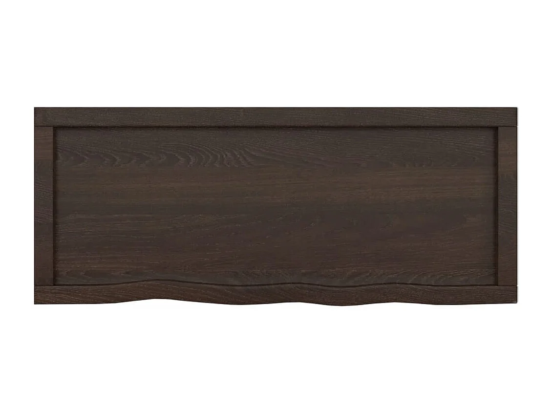 Étagère murale marron foncé bois chêne massif traité