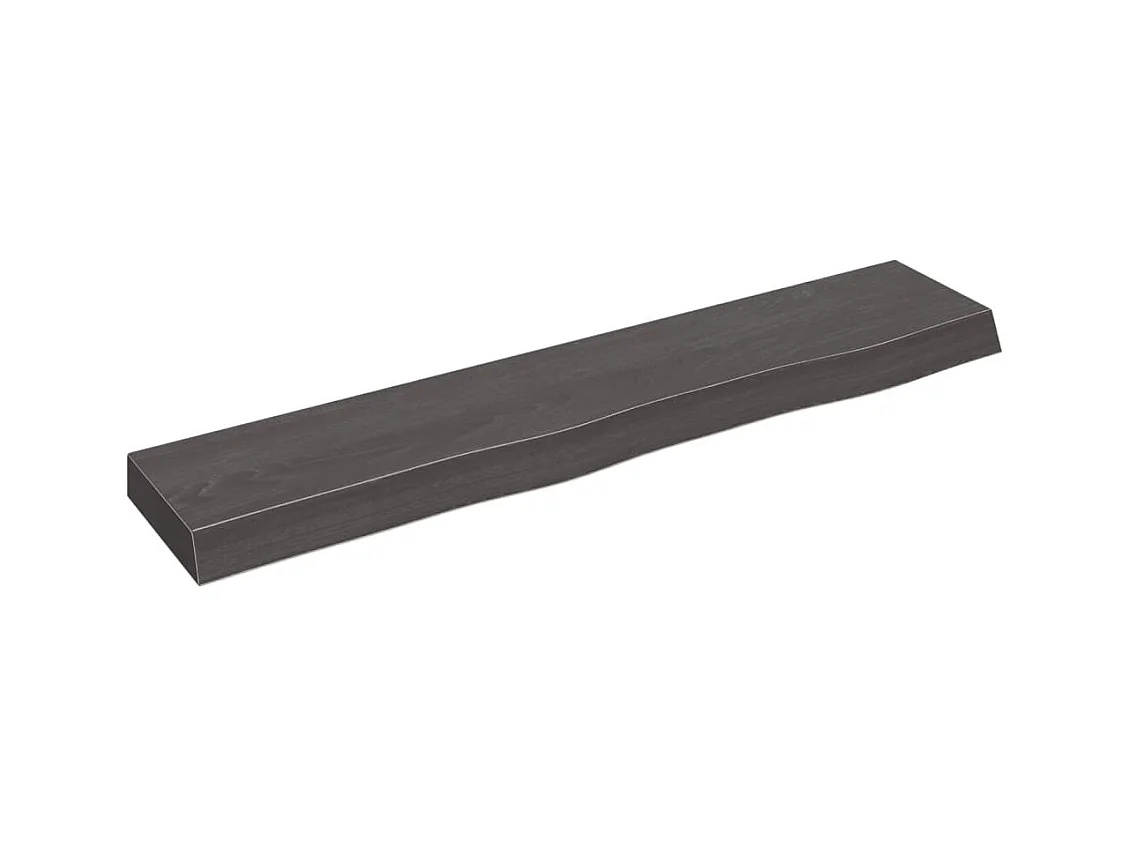 Étagère murale marron foncé 100x20x6 bois chêne massif traité