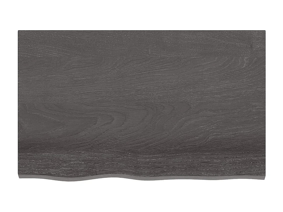 vidaXL Estante pared madera roble tratada marrón oscuro 80x50x(2-4) cm