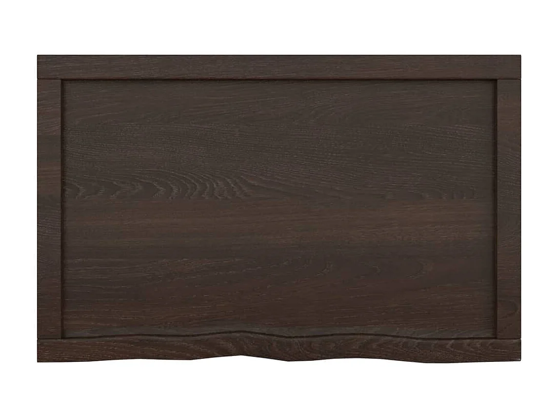 vidaXL Estante pared madera roble tratada marrón oscuro 80x50x(2-4) cm