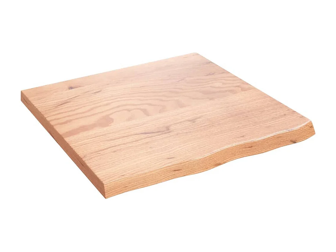 Étagère murale marron clair bois chêne massif traité