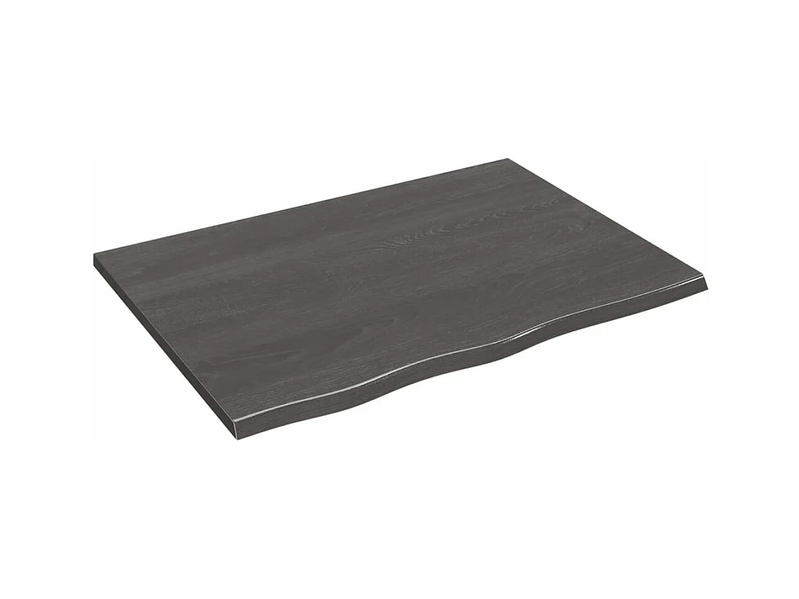 Étagère murale marron foncé 80x60x2 bois chêne massif traité