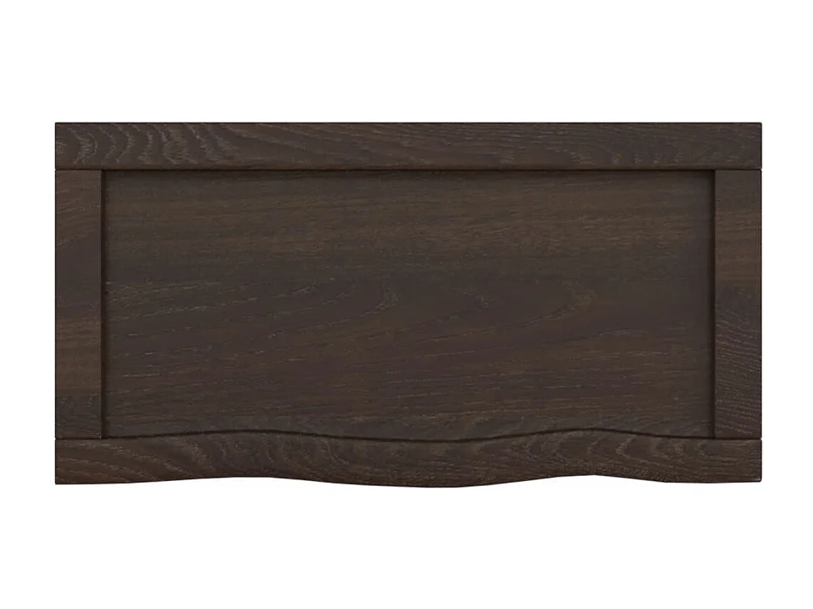 Étagère murale marron foncé bois chêne massif traité