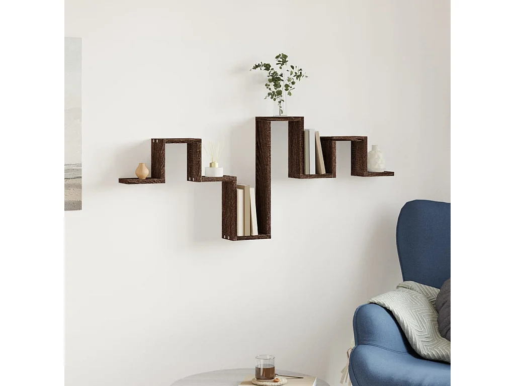 Étagère murale chêne marron 104,5x10x43 bois d'ingénierie