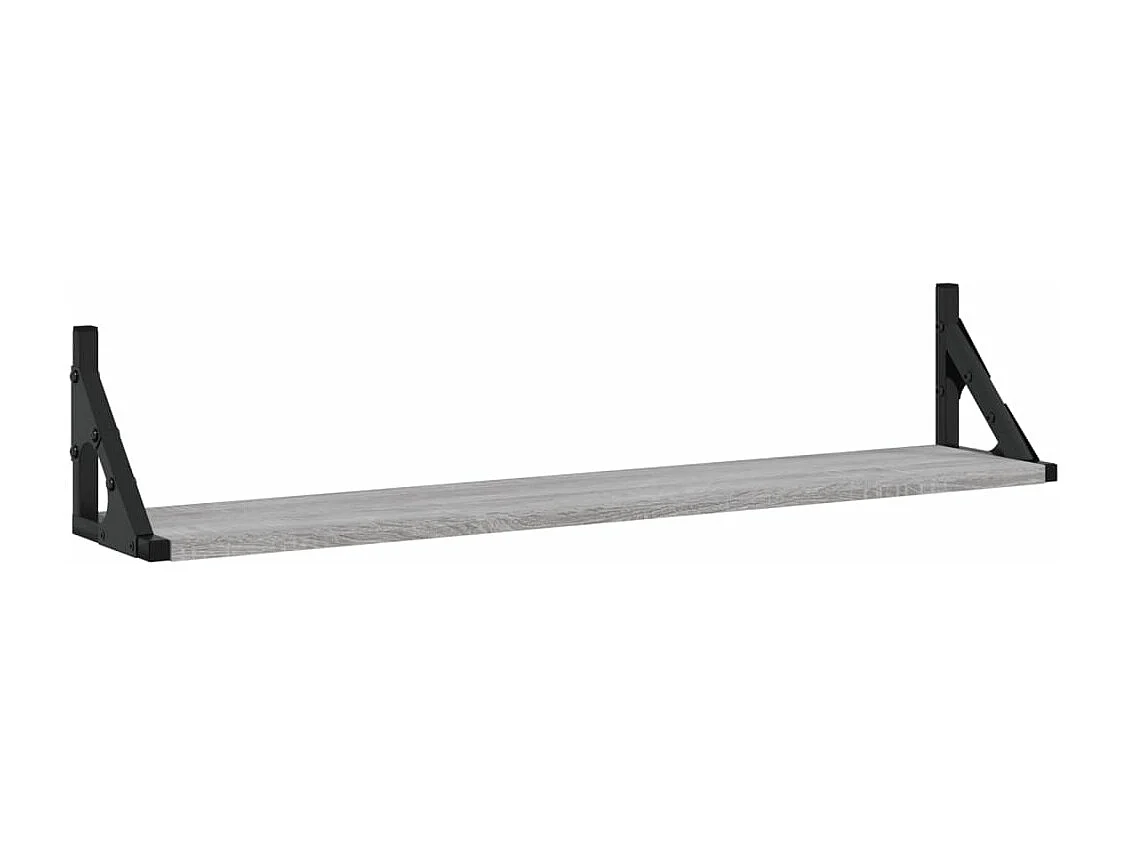 Étagères murales 2pcs Sonoma gris 80x15x15,5 Bois ingénierie