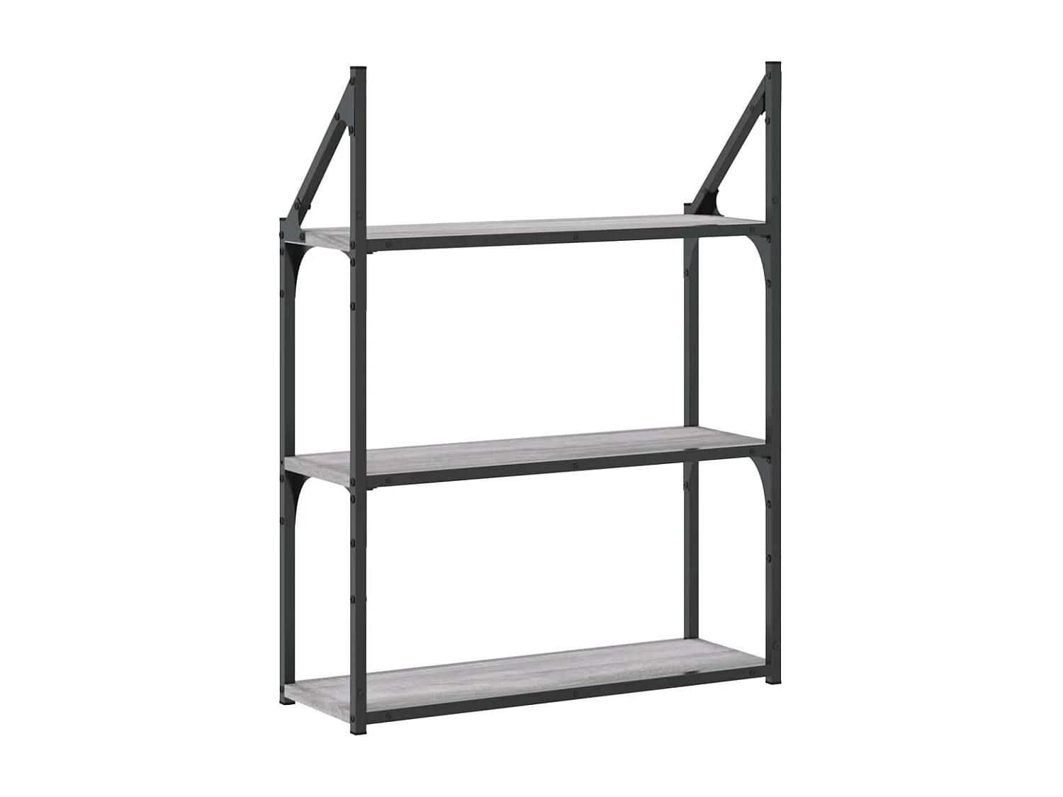 Étagère murale 3 niveaux sonoma gris 60x21x78,5