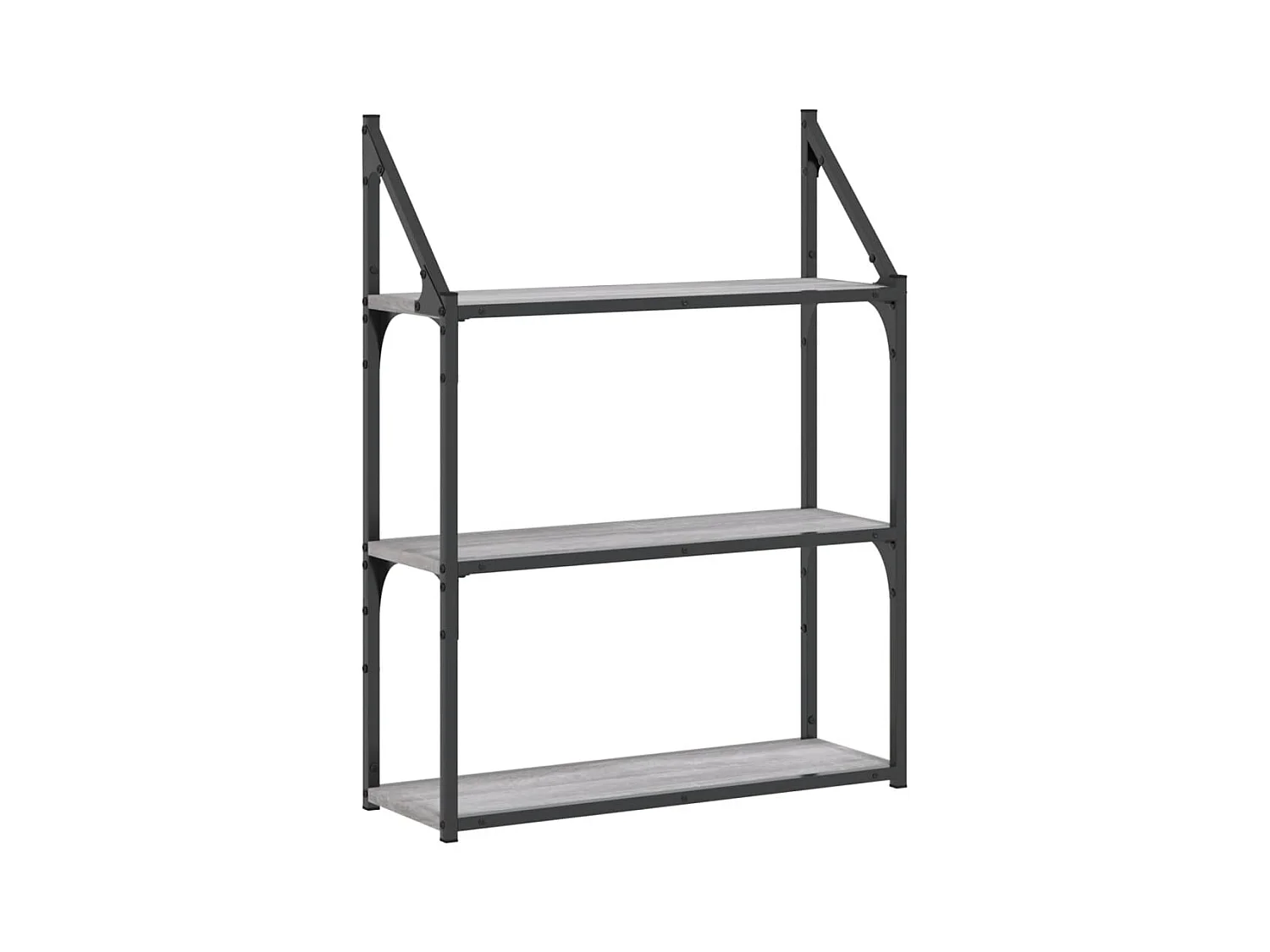 Étagère murale 3 niveaux sonoma gris 60x21x78,5