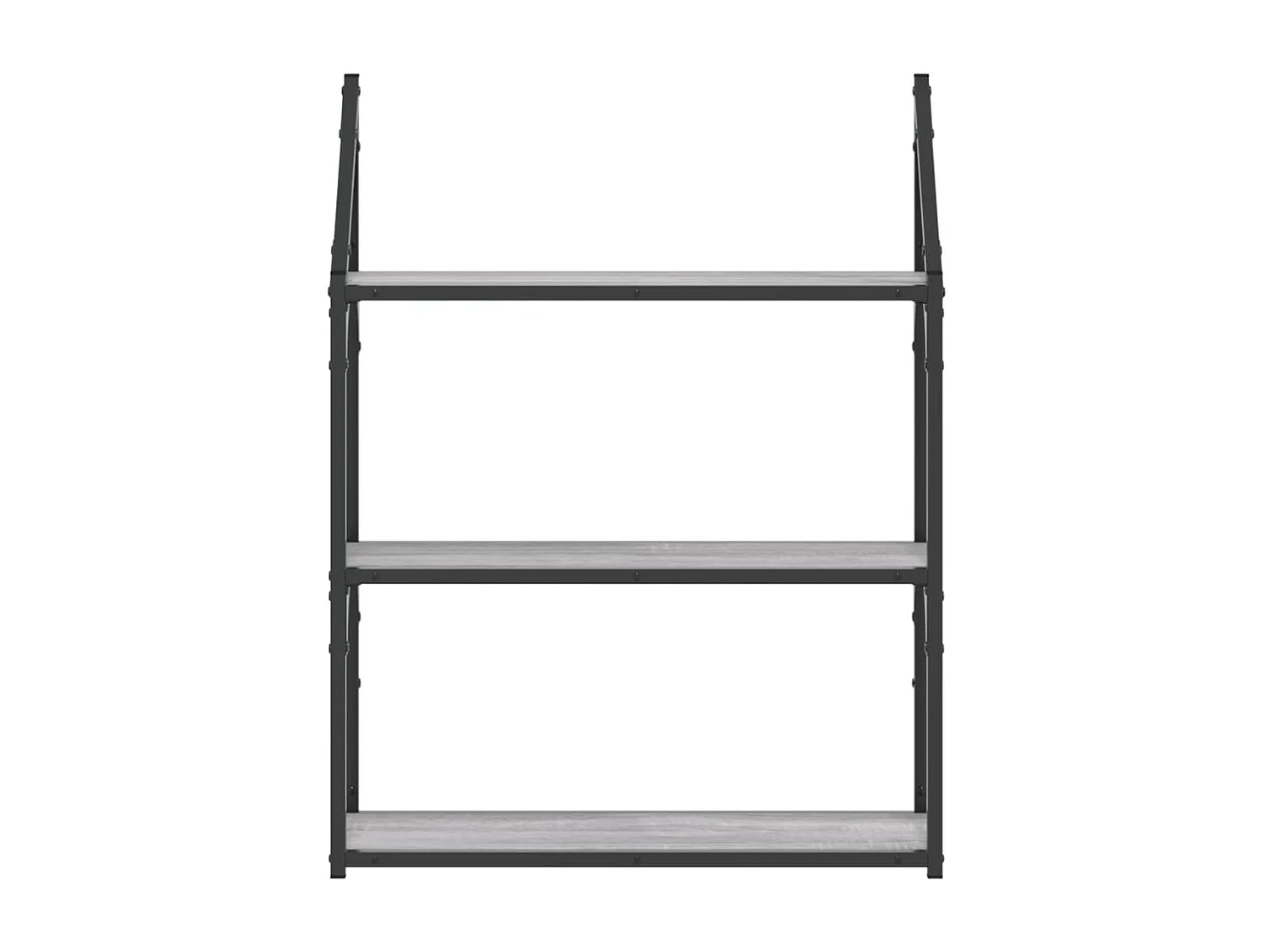 Étagère murale 3 niveaux sonoma gris 60x21x78,5