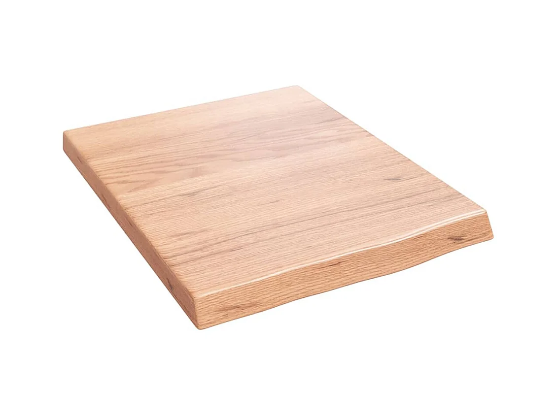 Étagère murale marron clair bois chêne massif traité