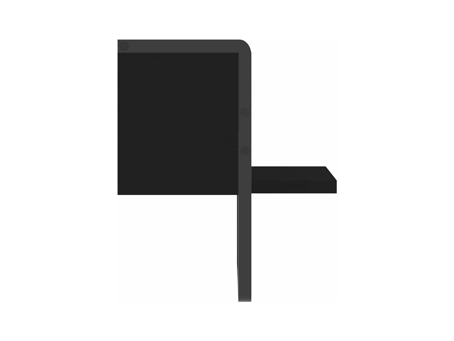 Étagère murale avec barre noir 20x25x30