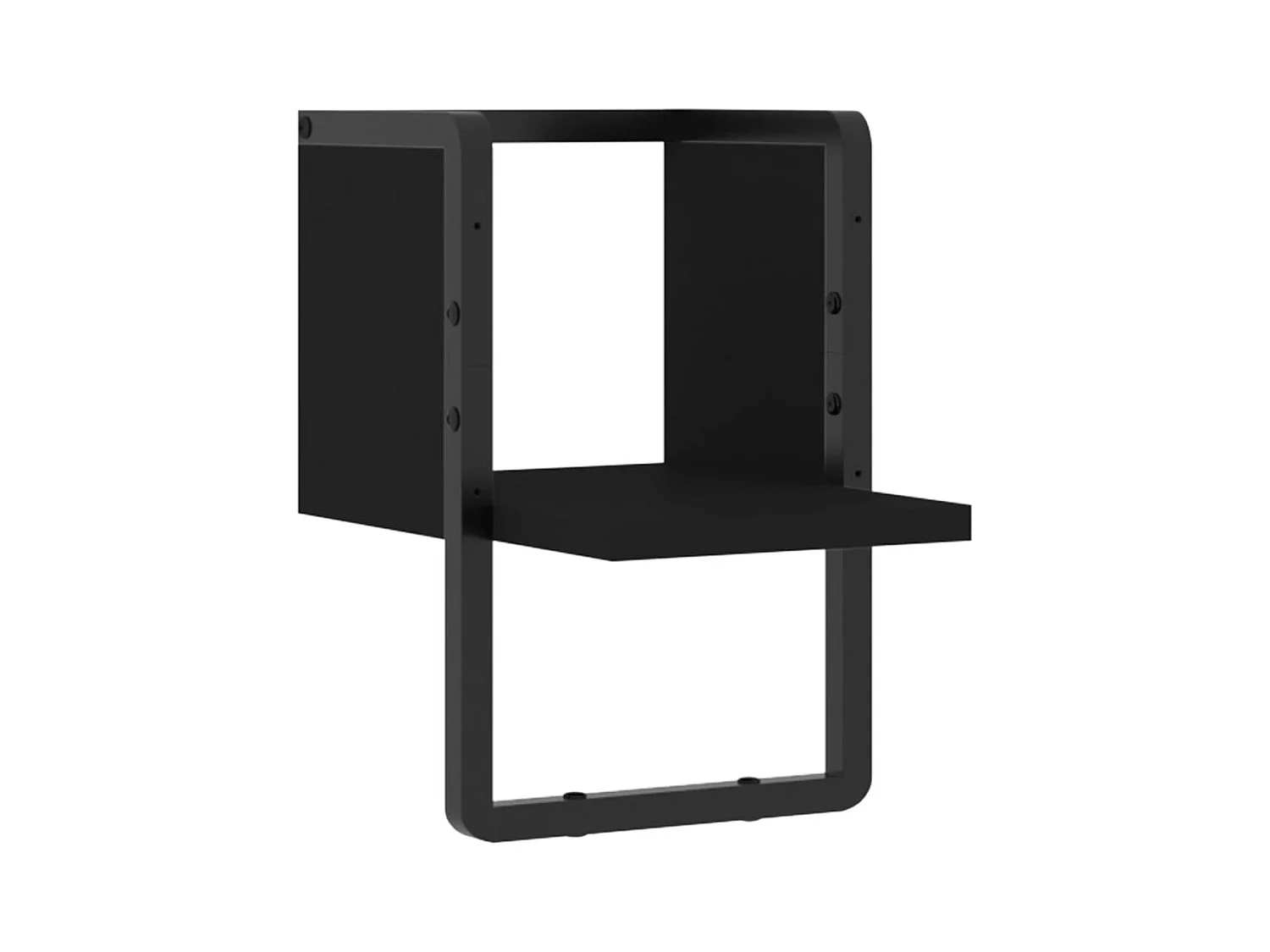 Étagère murale avec barre noir 20x25x30