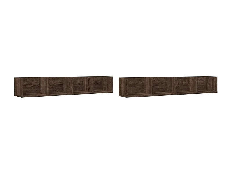 Armoires murales 2pcs chêne marron 99x18x16,5 bois ingénierie