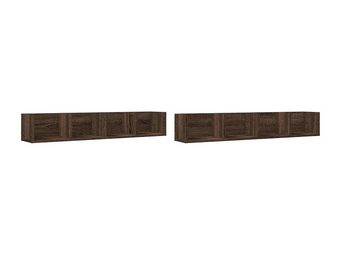 Armoires murales 2pcs chêne marron 99x18x16,5 bois ingénierie