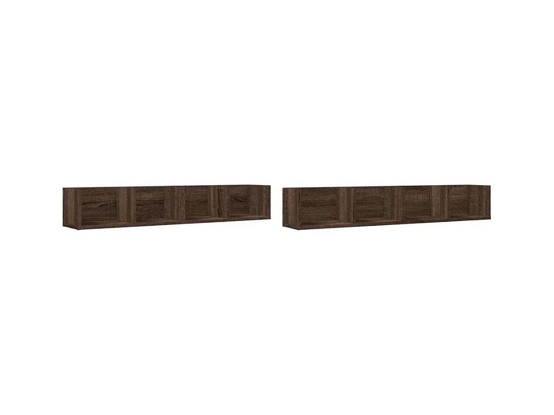 Armoires murales 2pcs chêne marron 99x18x16,5 bois ingénierie