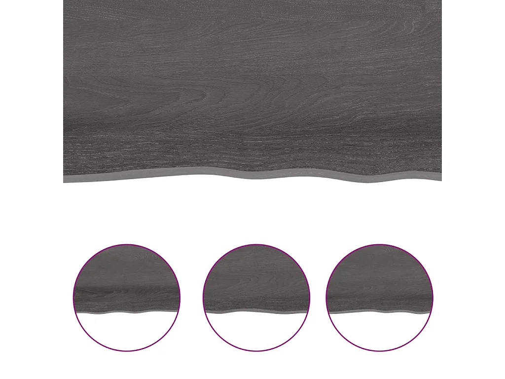 Étagère murale marron foncé 40x40x2 bois chêne massif traité