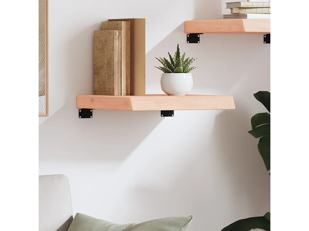 Étagère murale 40x40x(2-6)cm bois de chêne massif non traité