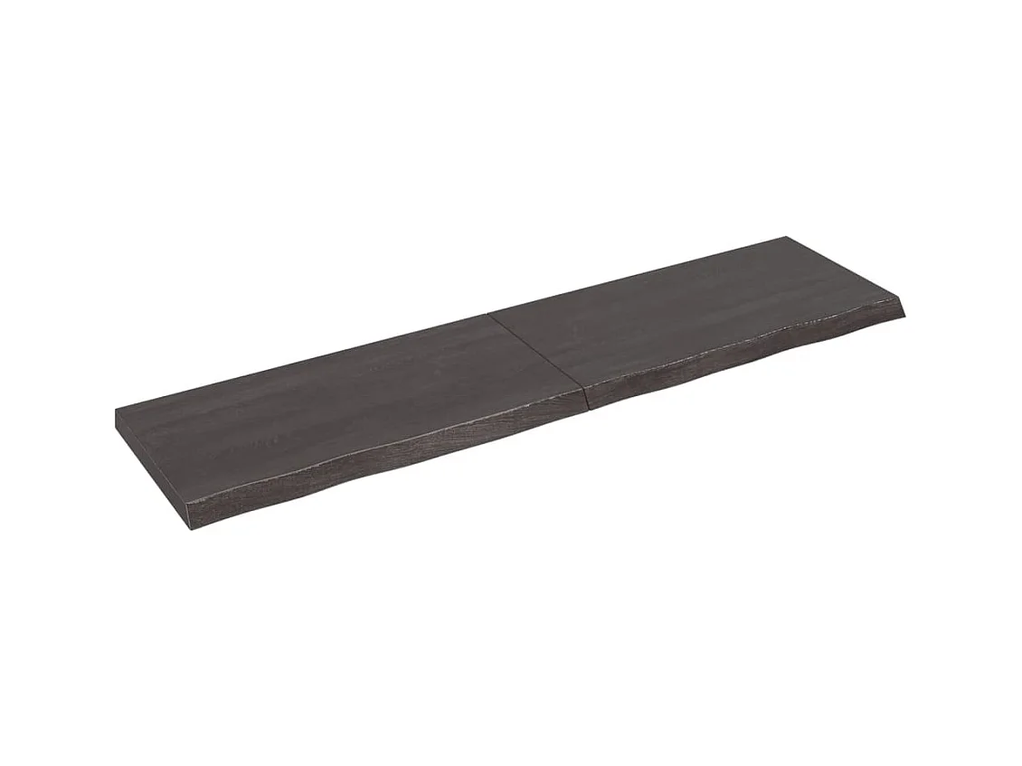 Wandschap behandeld massief eikenhout donkerbruin