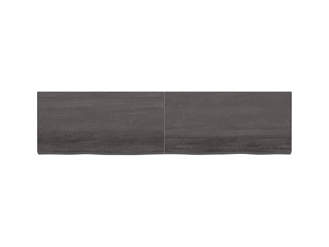 Wandschap behandeld massief eikenhout donkerbruin