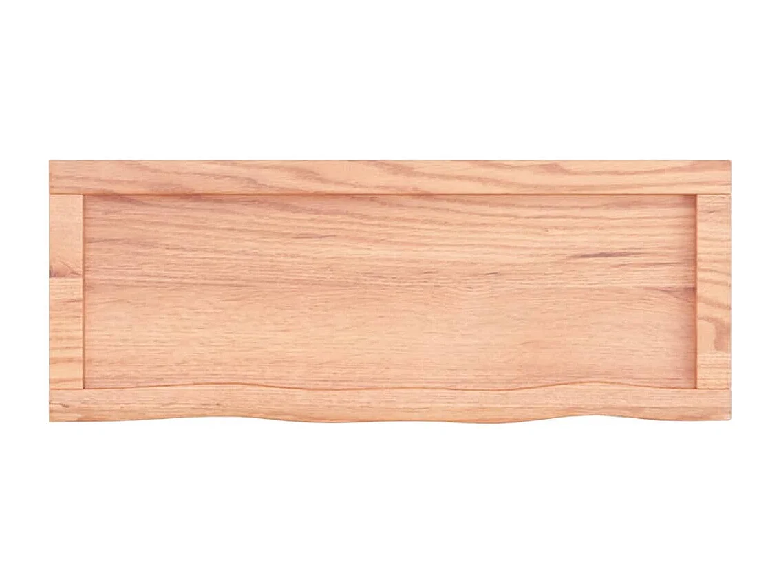 Étagère murale marron clair bois chêne massif traité