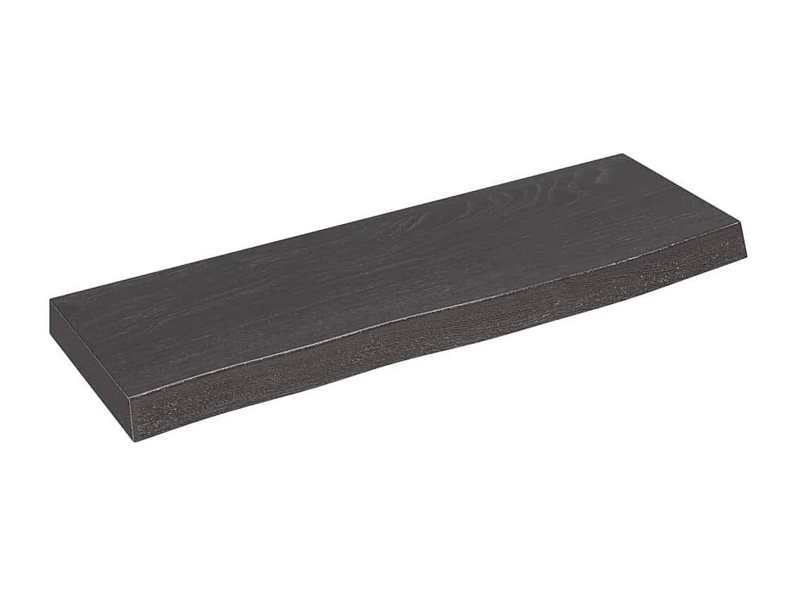 Étagère murale marron foncé 60x20x4 bois chêne massif traité