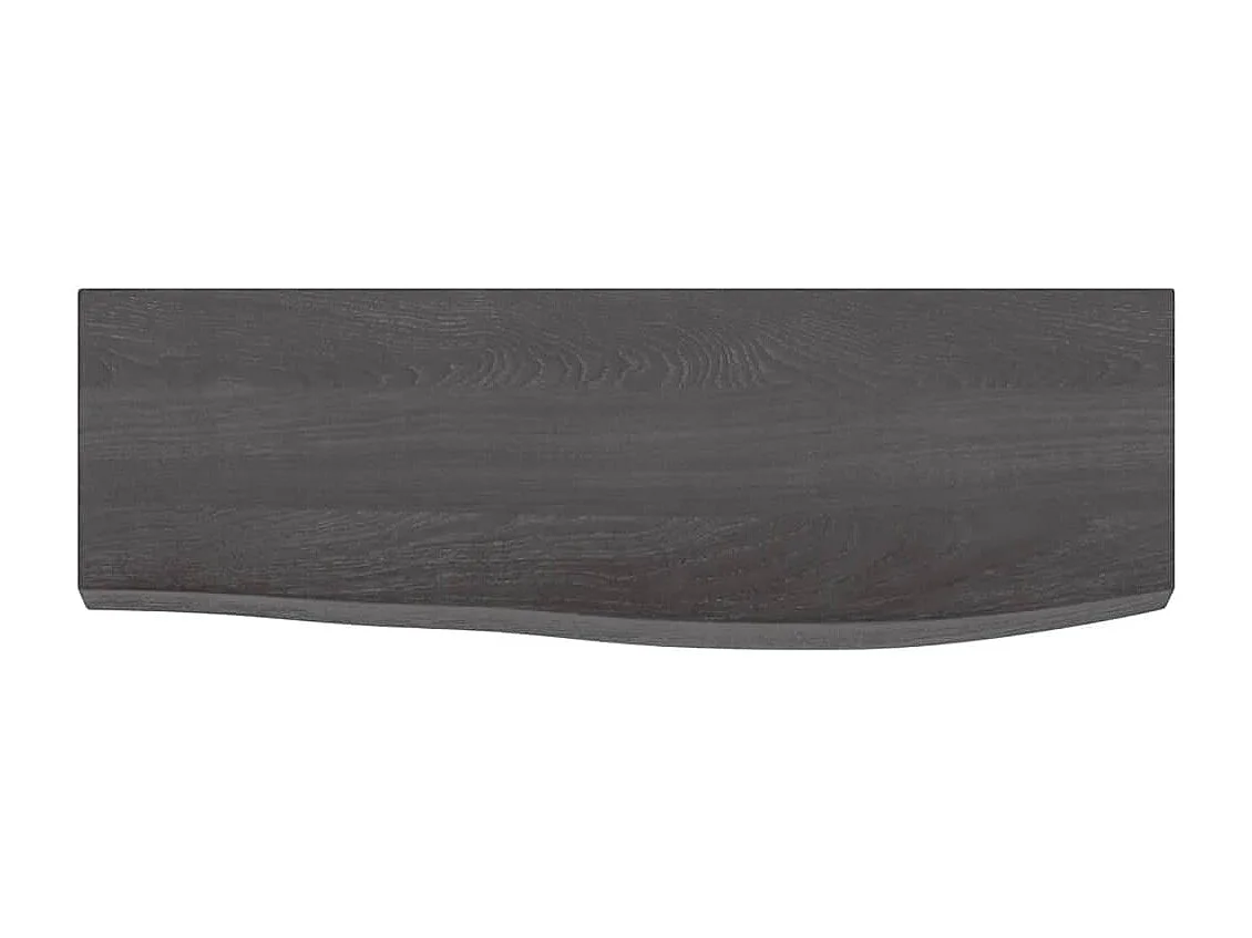 Étagère murale marron foncé 60x20x4 bois chêne massif traité