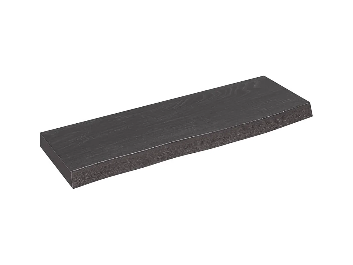 Étagère murale marron foncé 60x20x4 bois chêne massif traité