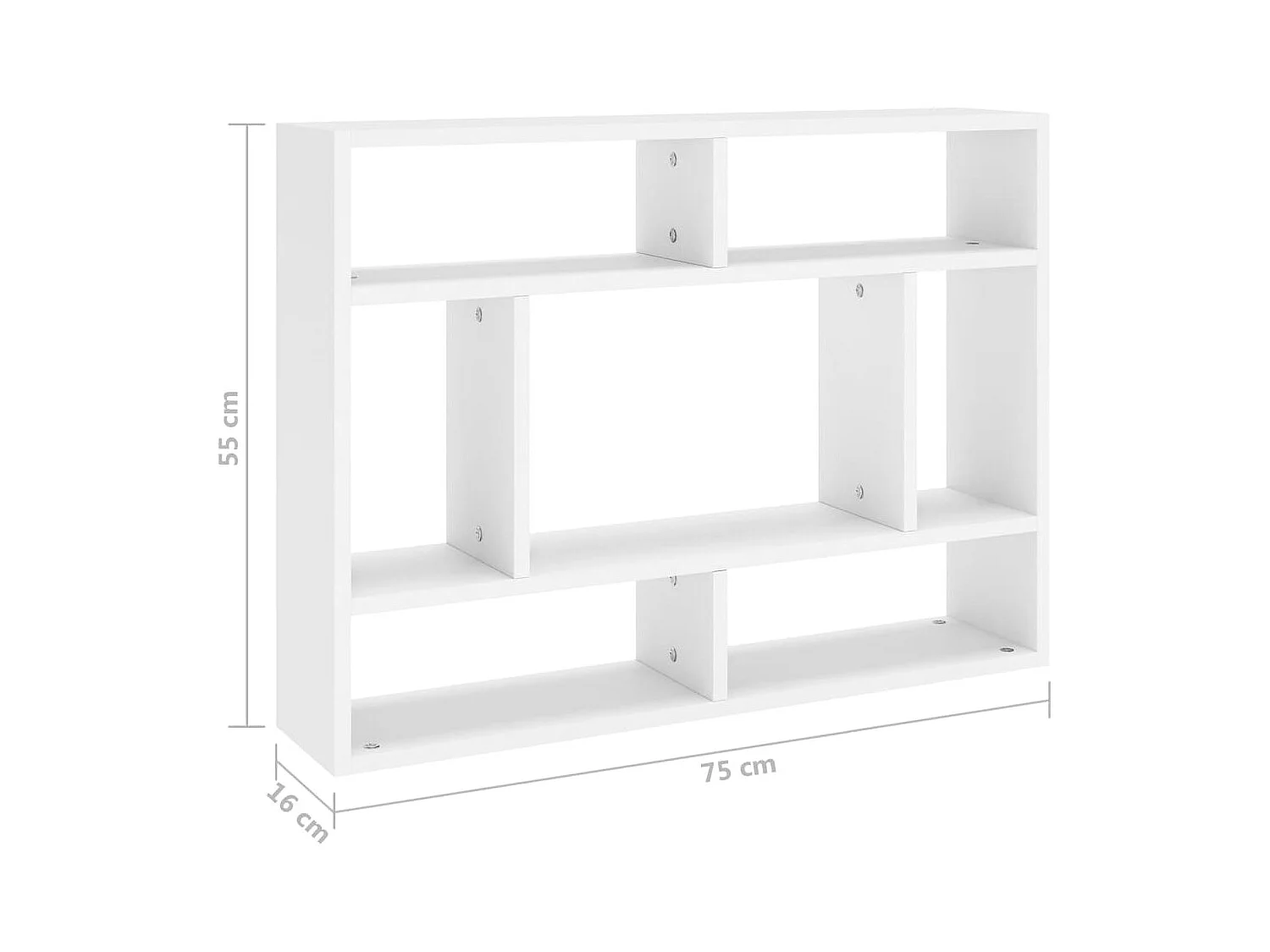 Étagère murale Blanc 75x16x55