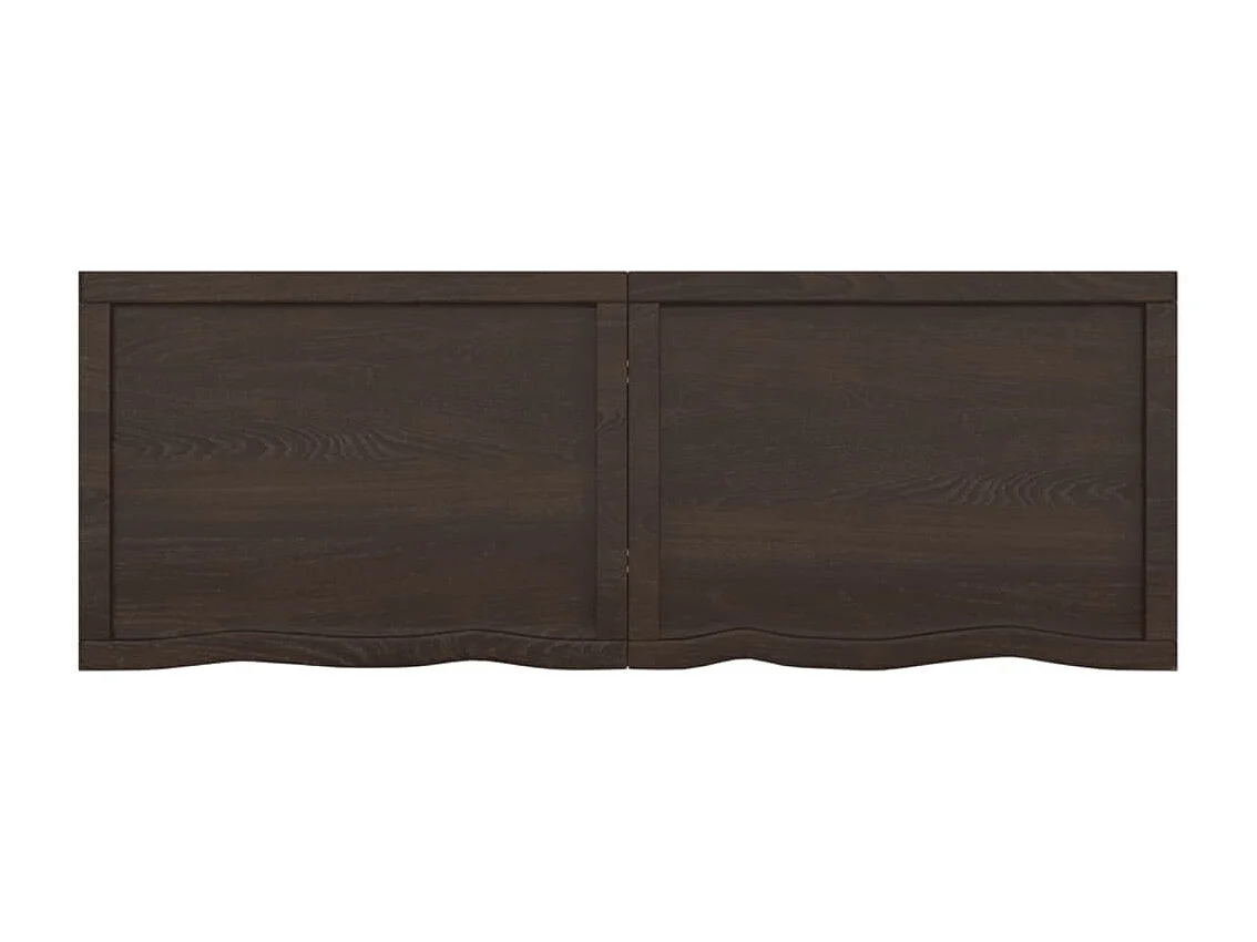 Étagère murale marron foncé bois chêne massif traité