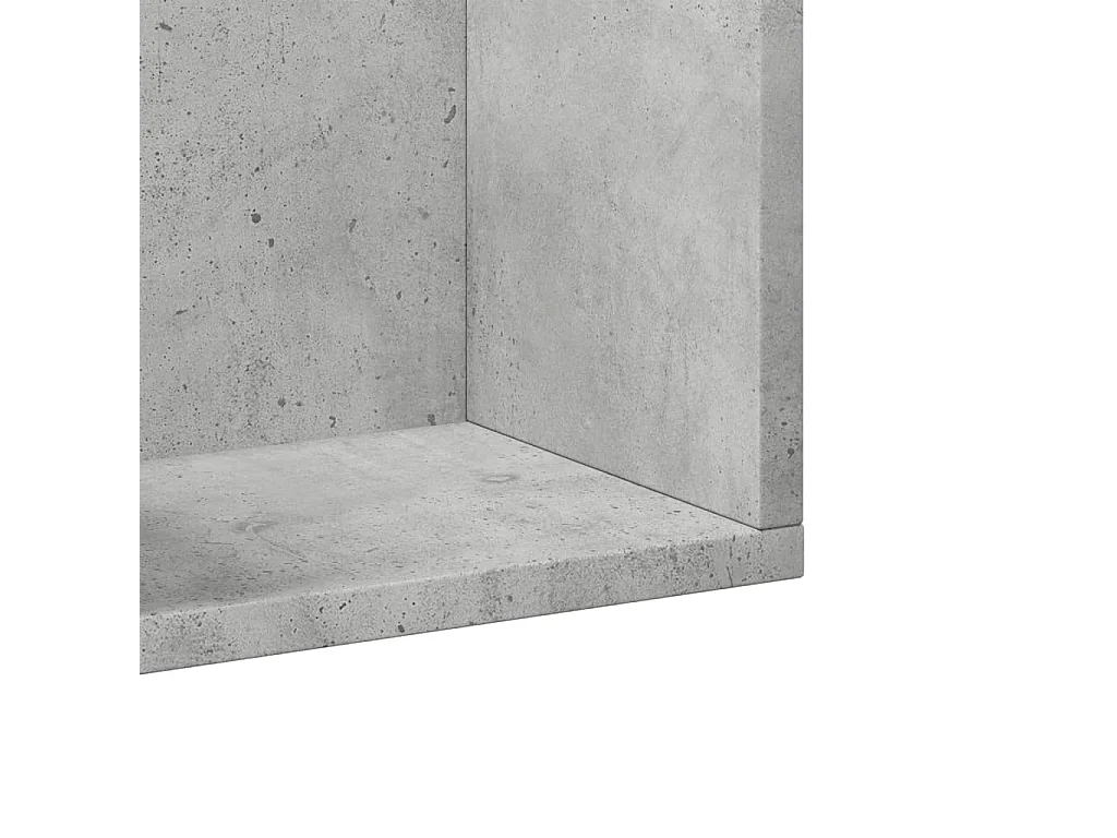 Armoires murales 2pcs gris béton 99x18x16,5 bois d'ingénierie