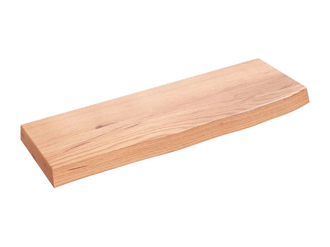 Étagère murale marron clair 60x20x4 bois chêne massif traité