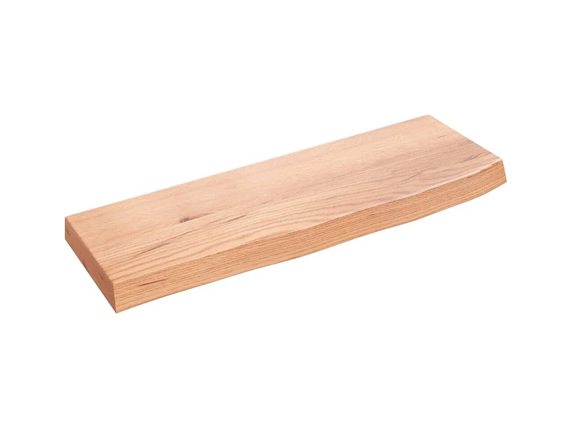 Étagère murale marron clair 60x20x4 bois chêne massif traité