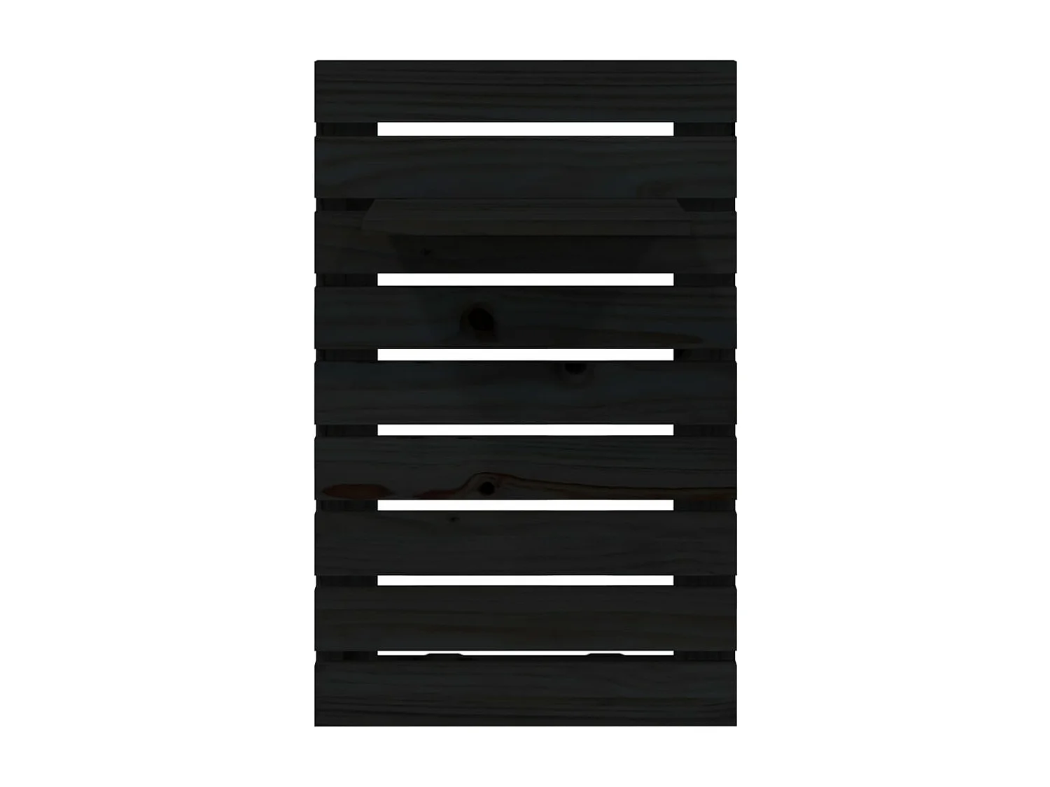 Étagères de chevet murales 2 pcs Noir Bois de pin massif