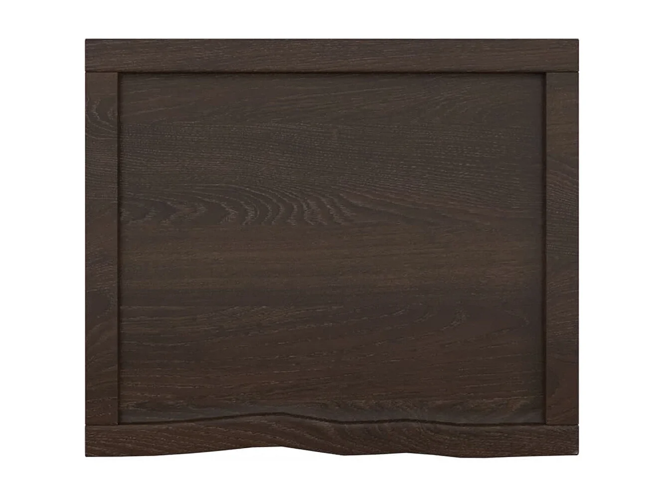 Wandschap 60x50x(2-4)cm behandeld massief eikenhout donkerbruin