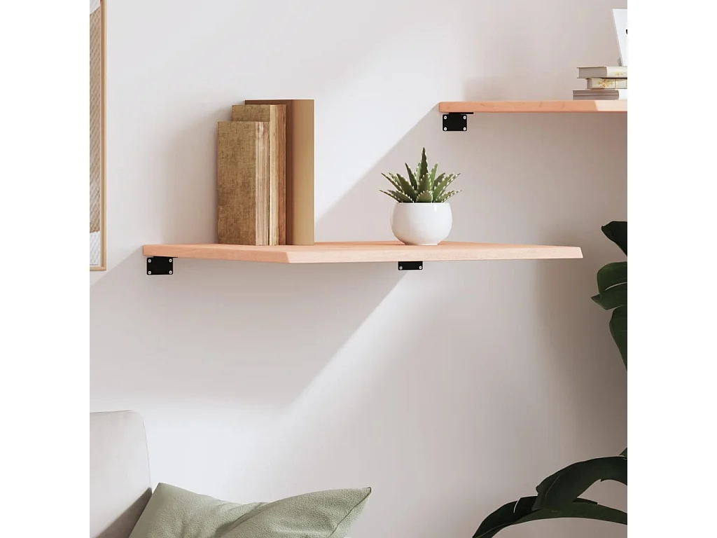 Étagère murale 60x60x2 bois de chêne massif non traité