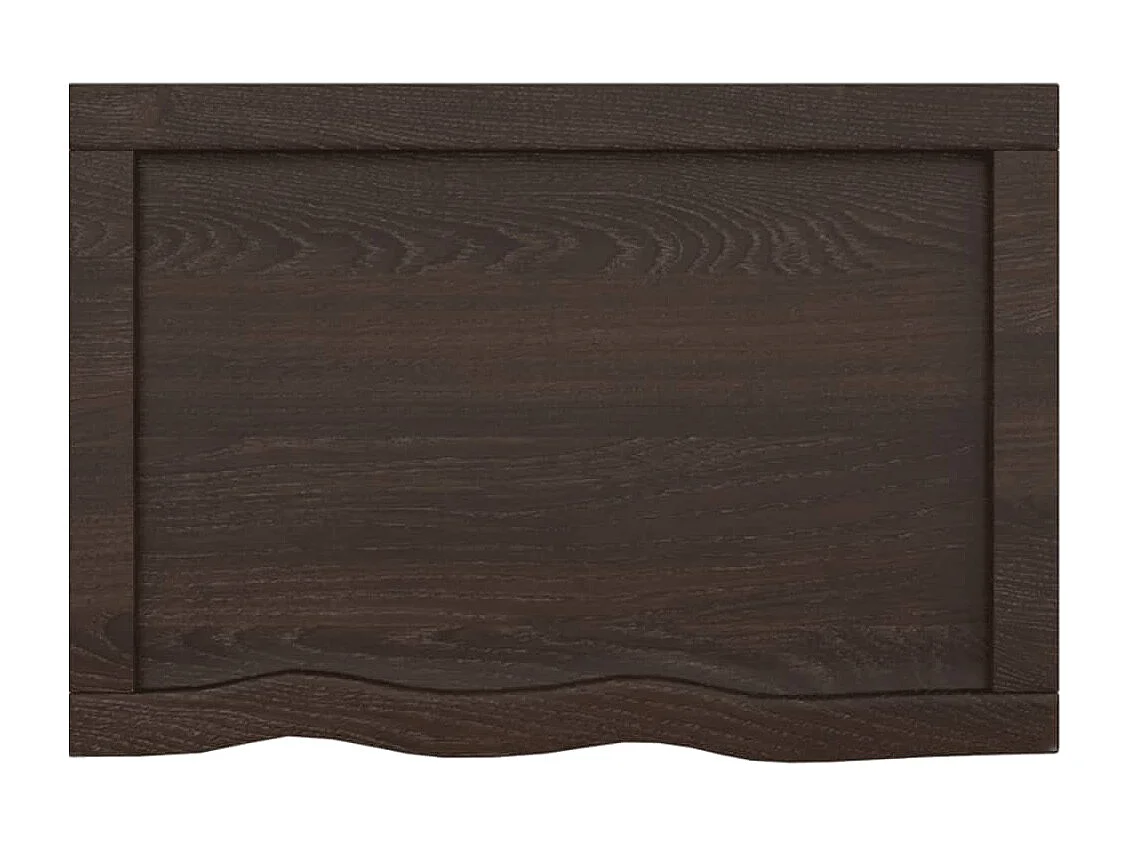 Étagère murale marron foncé bois chêne massif traité