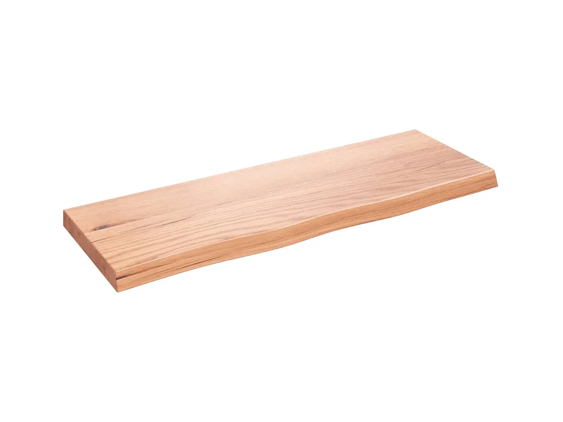 Étagère murale marron clair bois chêne massif traité
