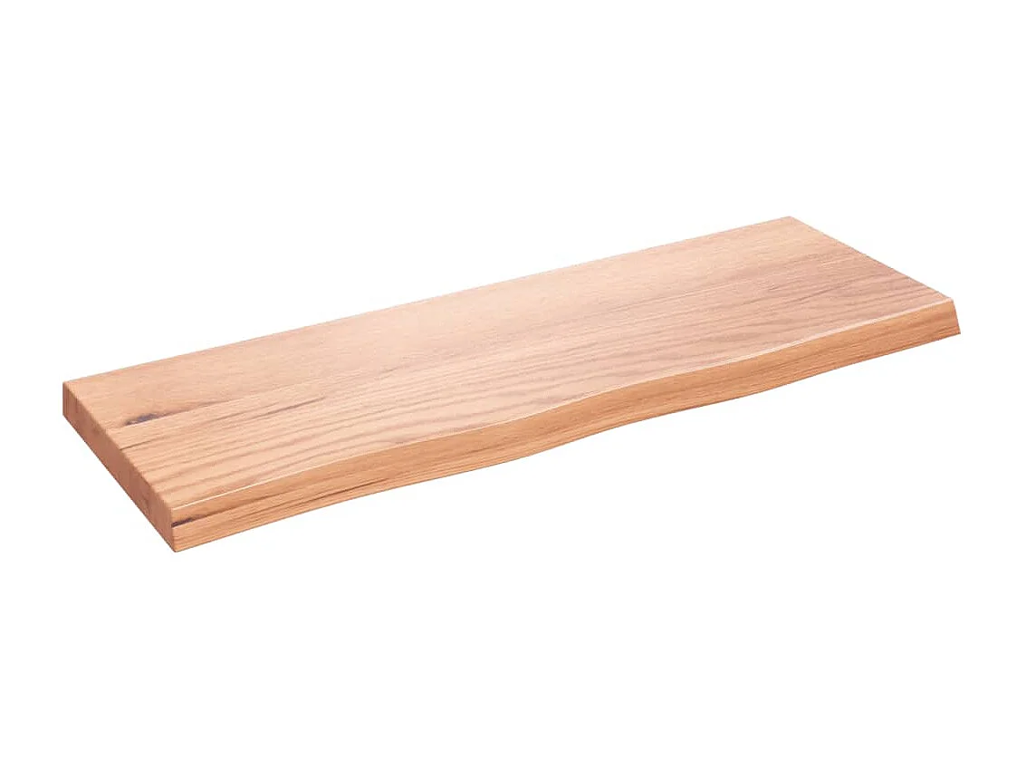 Étagère murale marron clair bois chêne massif traité