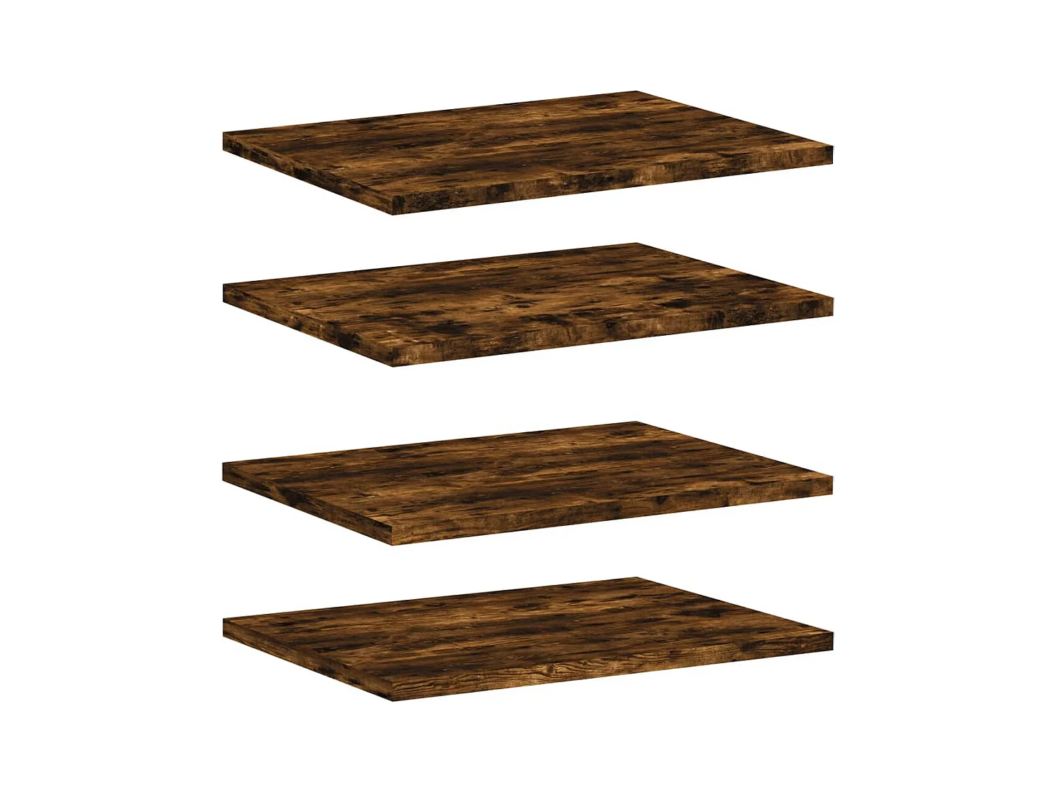 Étagères murales 4 pcs chêne fumé 40x30x1,5 bois d'ingénierie