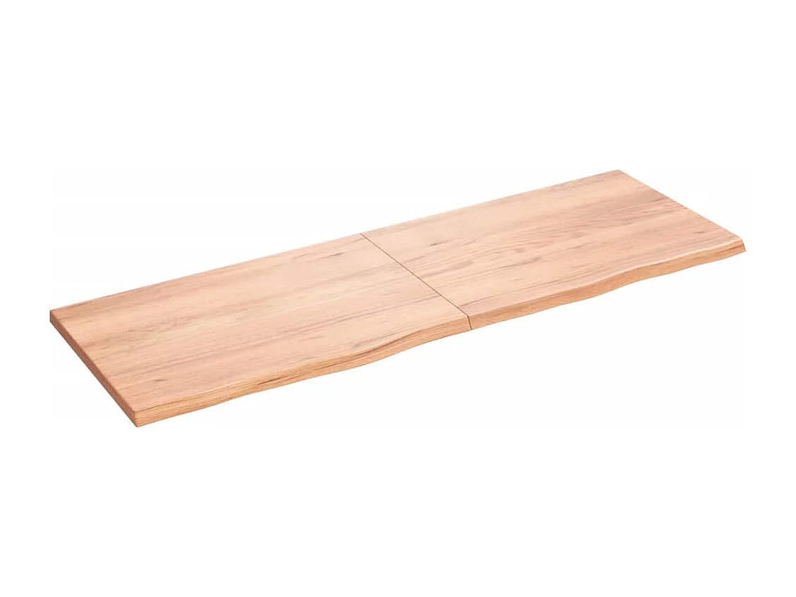 Étagère murale marron clair bois chêne massif traité