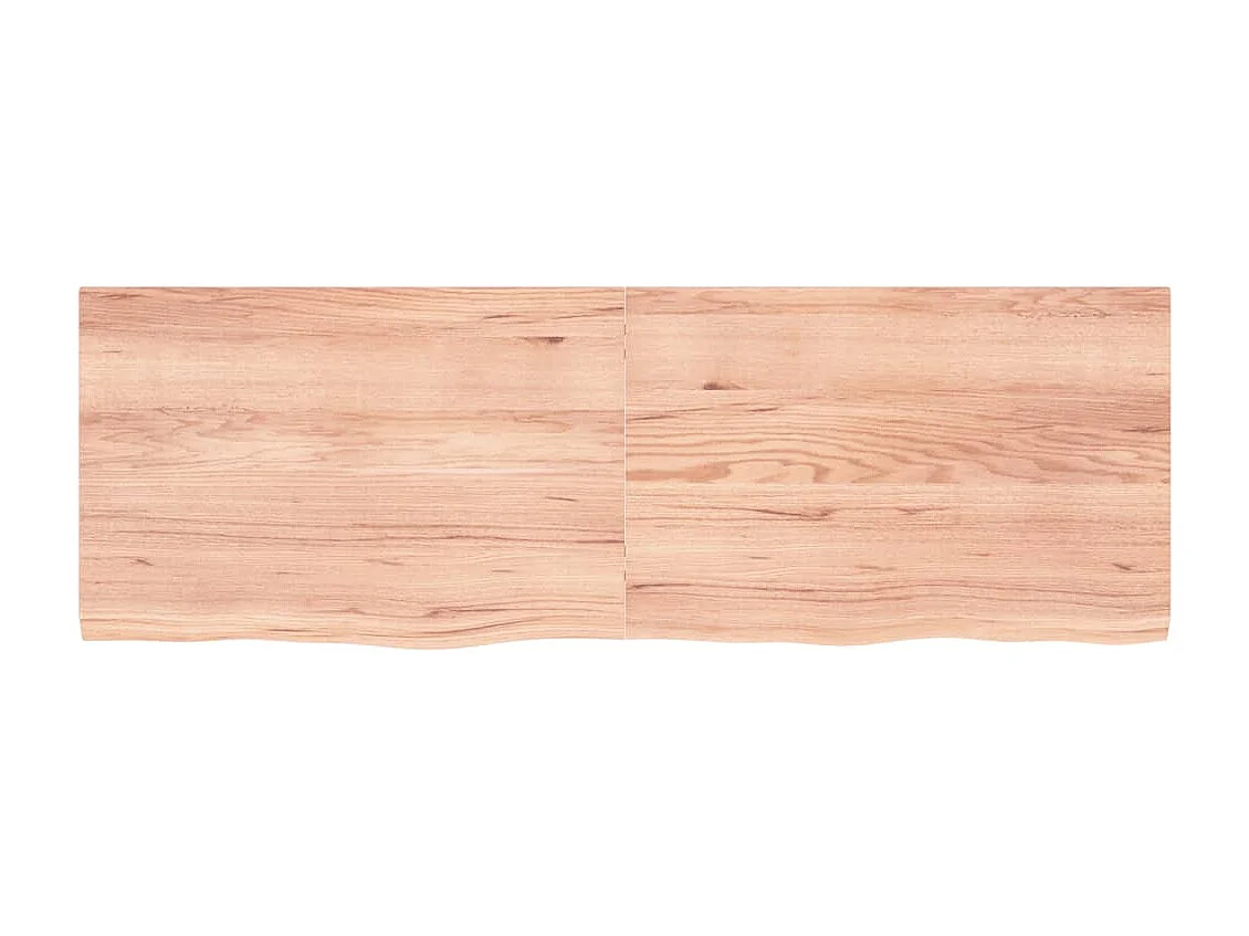 Étagère murale marron clair bois chêne massif traité