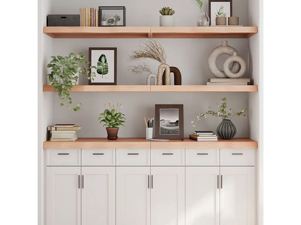 Étagère murale 160x60x(2-6) cm bois de chêne massif non traité