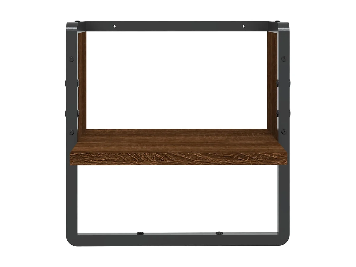 Étagère murale avec barre chêne marron 30x25x30