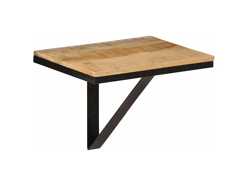 Étagère murale 40x30x32 bois massif de manguier et fer